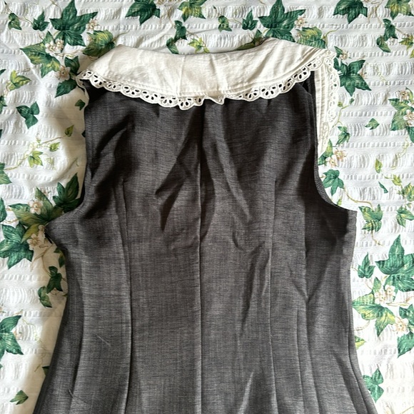 {NIB / NWOT} A-Line Mini Dress with Collar and Bow - Picture 7 of 10